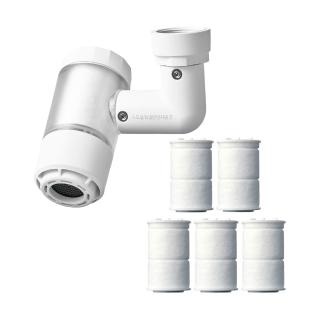 【BODYLUV】全方位洗臉台過濾器+一般濾芯5入(720度旋轉/育兒好幫手/安心用水)