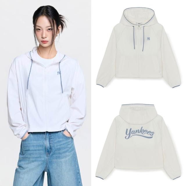 【MLB】女版防風外套 KARINA同款 Varsity系列 道奇/洋基隊 (3FWJV0363-三款任選)