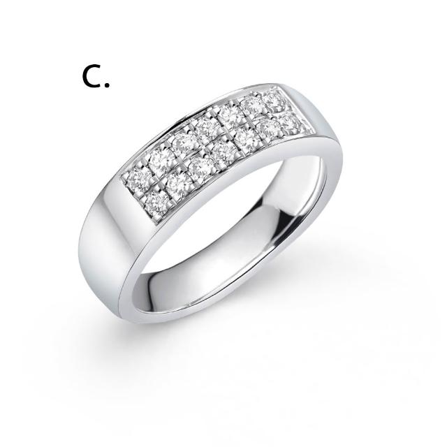 【IS DIAMOND】77樂購優惠! 50分 極美D色 滿鑽鑽石戒指 任選 線戒(培育鑽石)