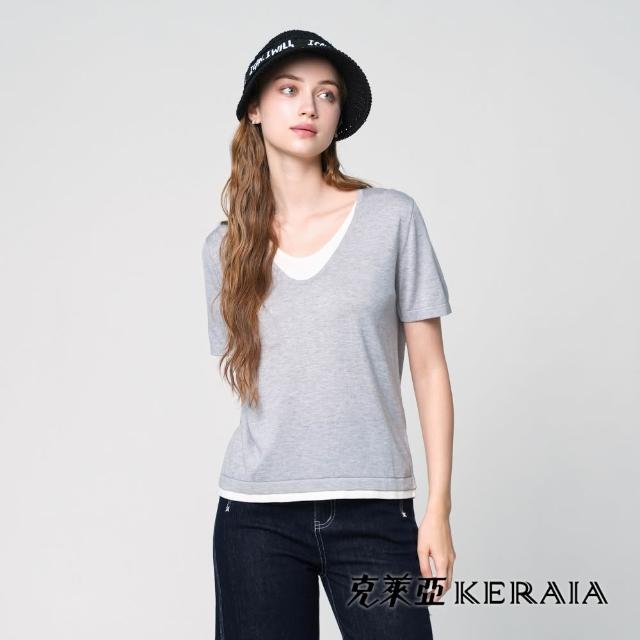 【KERAIA 克萊亞】輕柔春風萊賽爾/絲綿T/網格上衣(三款；多色)