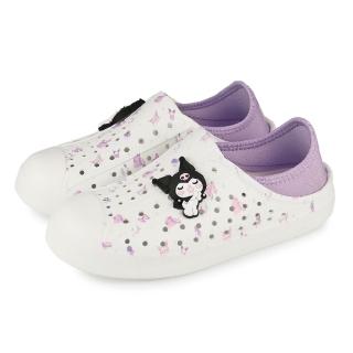 【HELLO KITTY】KUROMI 酷洛米 女鞋 洞洞鞋 雨鞋 布希鞋 懶人鞋 半拖鞋 防水 輕量(白色)