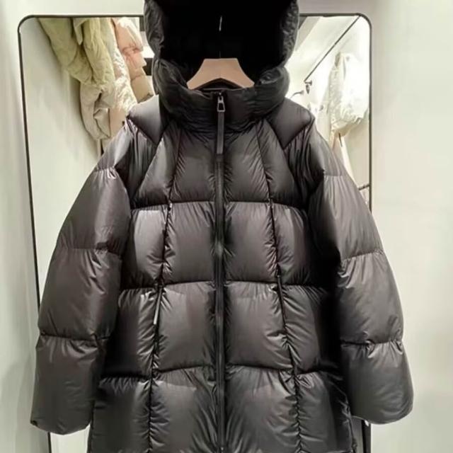 【巴黎精品】極速出貨 真羽絨90%鴨絨超高充绒量羽絨外套羽絨衣夾克(保暖純色連帽羽絨服女外套5款a1ii82 B)