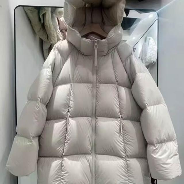 【巴黎精品】極速出貨 真羽絨90%鴨絨超高充绒量羽絨外套羽絨衣夾克(保暖純色連帽羽絨服女外套5款a1ii82 B)
