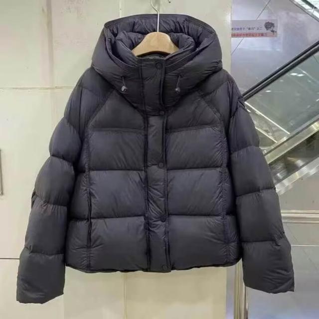 【巴黎精品】極速出貨 真羽絨90%鴨絨超高充绒量羽絨外套羽絨衣夾克(保暖純色連帽羽絨服女外套5款a1ii82 B)