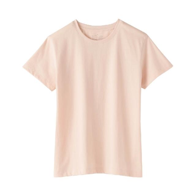 【MUJI 無印良品】女天竺圓領短袖T恤(白色/灰色/黑色/淺橘/黑橫紋/黑紋樣/煙燻藍紋樣/橘橫紋/淺藍)