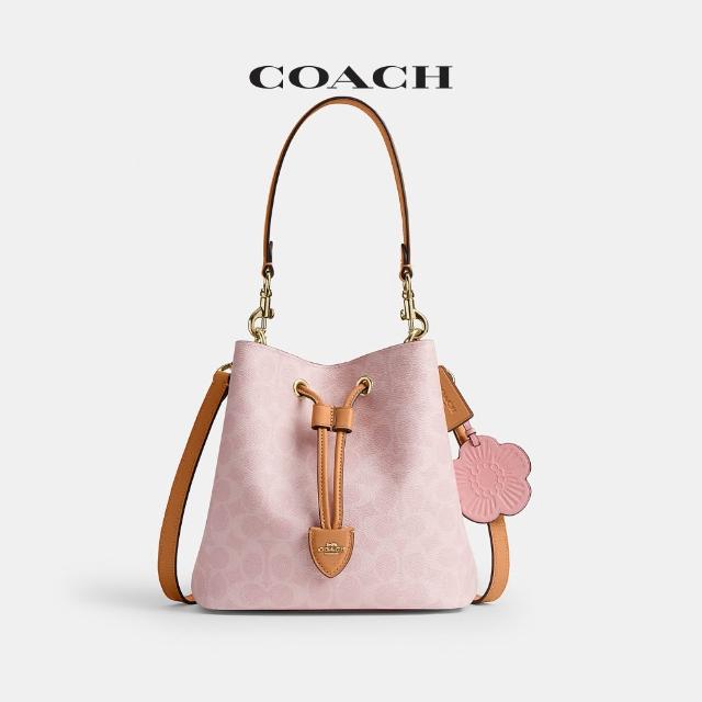 【COACH】蔻馳官方直營 ROWAN/ FAYE 經典標誌掛件裝飾水桶包 拉繩包 單肩包-多款任選(CDY21/CT763)