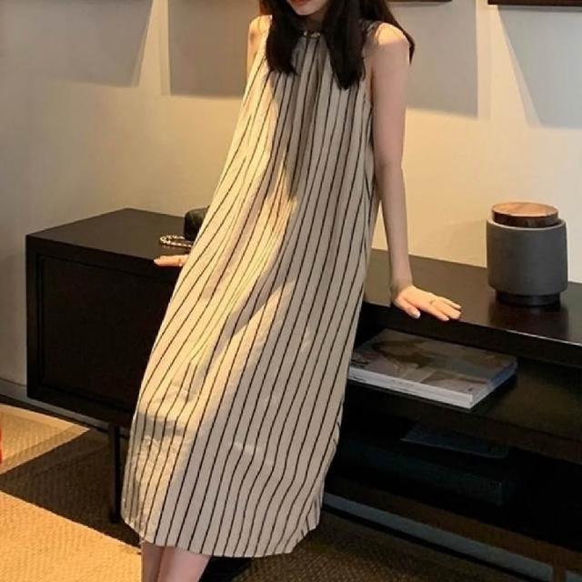 【米蘭精品】多款現貨出清 洋裝無袖連身裙大尺碼女裝連衣裙(亞麻棉麻休閒長裙顯瘦魚尾女裙子多款74kf18)