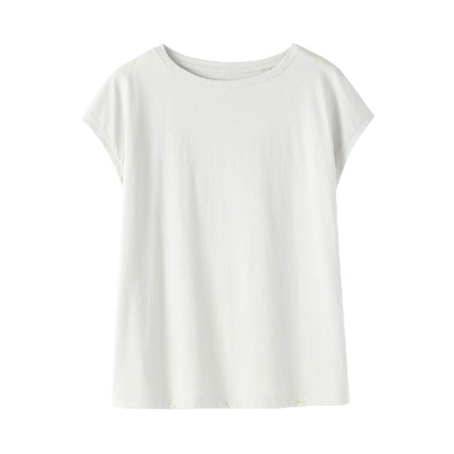 【MUJI 無印良品】女天竺法式袖T恤(白色/淺灰/墨灰/黑色/淺粉/煙燻綠/暗藍/粉紫)