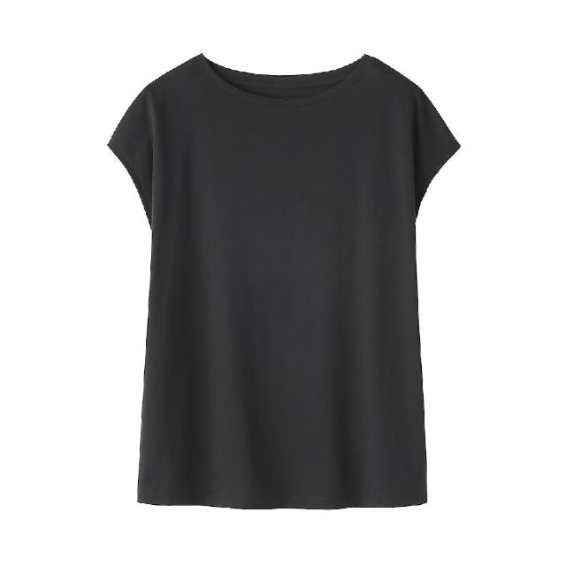 【MUJI 無印良品】女天竺法式袖T恤(白色/淺灰/墨灰/黑色/淺粉/煙燻綠/暗藍/粉紫)