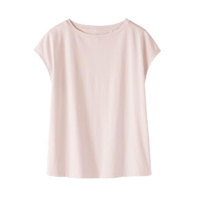 【MUJI 無印良品】女天竺法式袖T恤(白色/淺灰/墨灰/黑色/淺粉/煙燻綠/暗藍/粉紫)