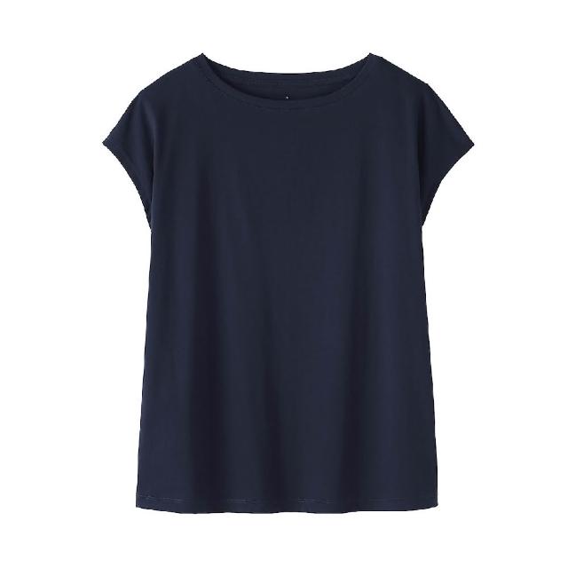 【MUJI 無印良品】女天竺法式袖T恤(白色/淺灰/墨灰/黑色/淺粉/煙燻綠/暗藍/粉紫)