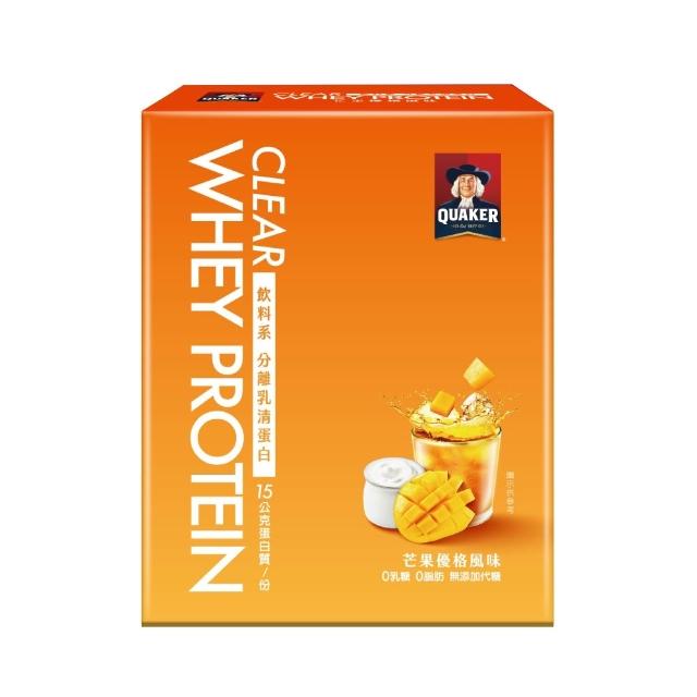 【QUAKER 桂格】飲料系分離乳清蛋白粉5入x12盒/箱-口味任選(琥珀紅萱/美式咖啡/蜂蜜檸檬/芒果優格)