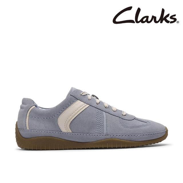 【Clarks】女鞋 Meridor Jane/Meridor Lo真皮時尚薄底瑪莉珍 休閒鞋(淺藍色 粉色 銀色 米白)
