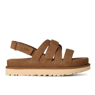【UGG】涼鞋女鞋 麂皮 魔鬼氈 Goldenstar Gleam 栗子棕 UG1175122CHE