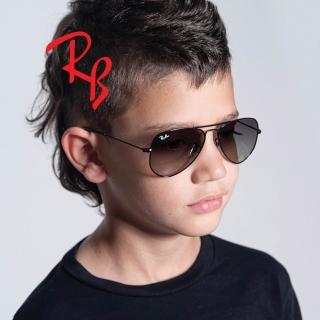 【RayBan 雷朋】飛官款兒童青少年太陽眼鏡 RJ9506S 220/11 黑框漸層灰鏡片 公司貨