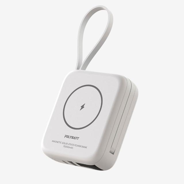 【POLYBATT】台灣製造 10000mAh 防爆固態行動電源(CCC/雙PD快充/磁吸/自帶線) H20