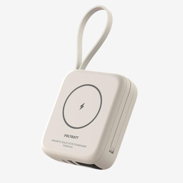 【POLYBATT】台灣製造 10000mAh 防爆固態行動電源(CCC/雙PD快充/磁吸/自帶線) H20