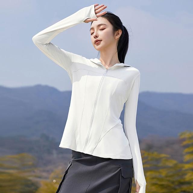 【MUAN】UPF50+冰絲涼感防曬外套 輕薄顯瘦防曬衣(機車騎車連帽外套/抗UV涼感/透氣)