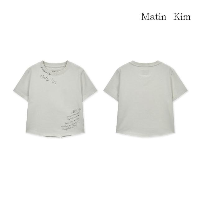 【MATIN KIM】官方旗艦 塗鴉LOGO短版上衣(多款任選)