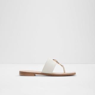 【ALDO】MADALINE-素雅寬帶夾腳平底涼拖鞋-女鞋(白色)