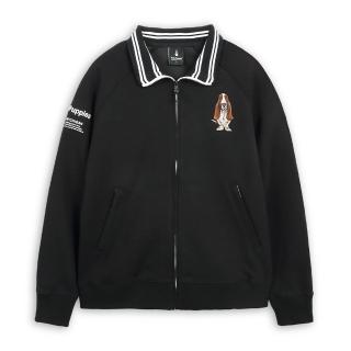【Hush Puppies】男裝 外套 涼感鋼模漁夫帽狗立領外套 (黑色 / 63117103)
