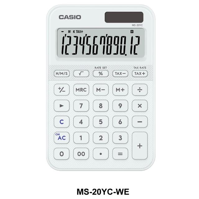 【CASIO 卡西歐】12位元色彩繽紛糖果計算機(MS-20YC-共10色)
