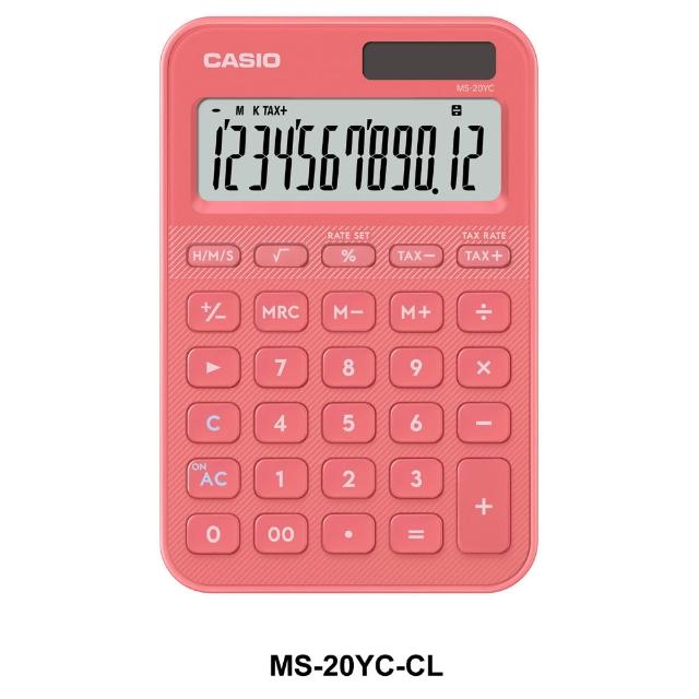 【CASIO 卡西歐】12位元色彩繽紛糖果計算機(MS-20YC-共10色)