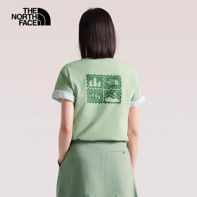 【The North Face】女款純棉郵票印花短袖T恤 (多色可選)