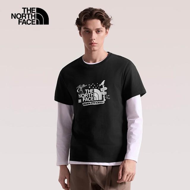 【The North Face】男女款純棉手繪印花短袖T恤 (多色可選)