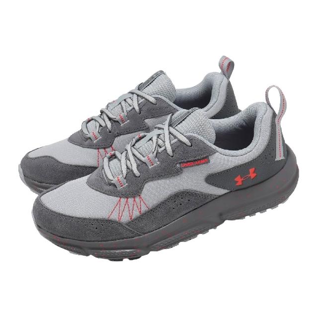 【UNDER ARMOUR】越野跑鞋 Charged Verssert 2 男鞋 灰 紅 抗撕裂 麂皮 3027178011
