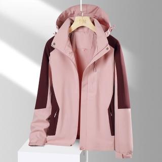 【巴黎精品】現貨限搶 衝鋒衣防風夾克(防水透氣戶外連帽男女外套9色a1eo32)