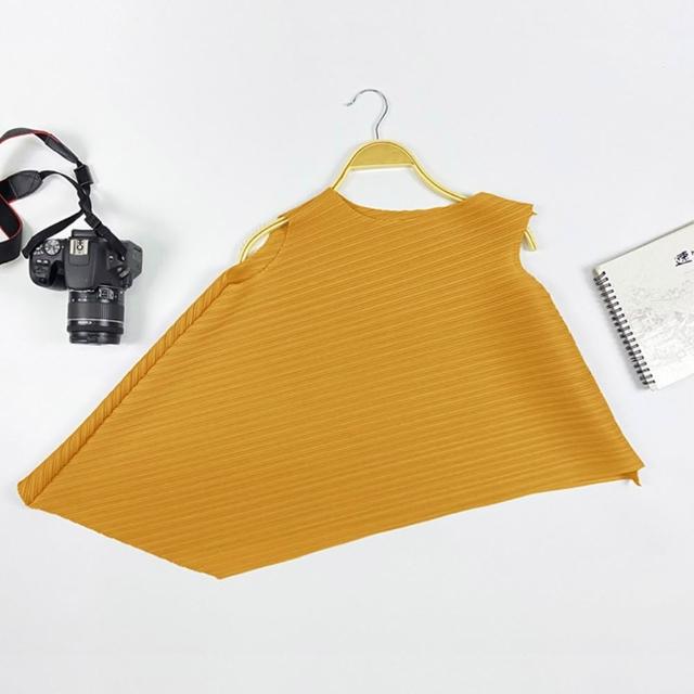 【巴黎精品】現貨+預購 三宅風皺褶衣服褶皺上衣摺衣彈力大尺碼(不規則圓領寬鬆女T恤24色b2a2)
