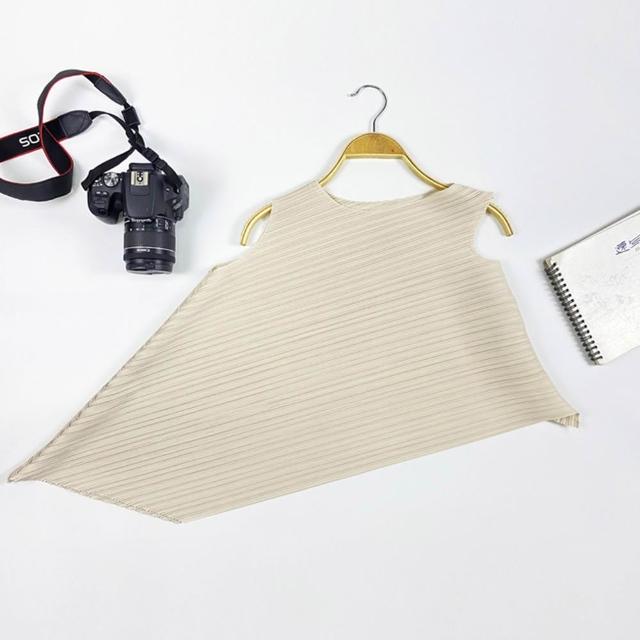 【巴黎精品】現貨+預購 三宅風皺褶衣服褶皺上衣摺衣彈力大尺碼(不規則圓領寬鬆女T恤24色b2a2)