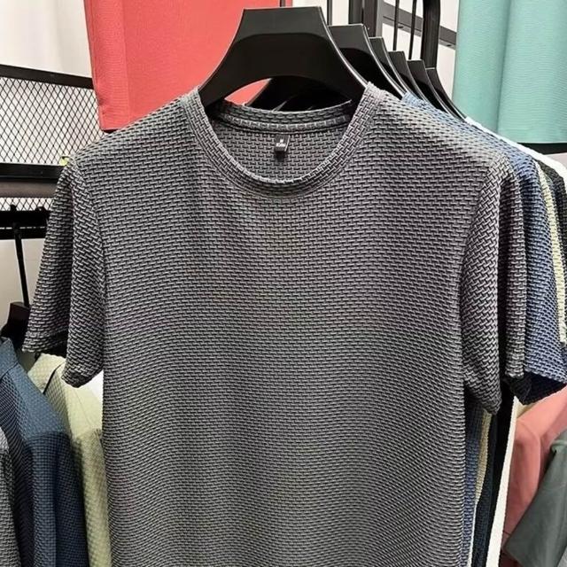 【Uicy】韓版寬鬆舒適紋路短袖上衣 衣服 男裝 t恤 短袖t恤 上 T677