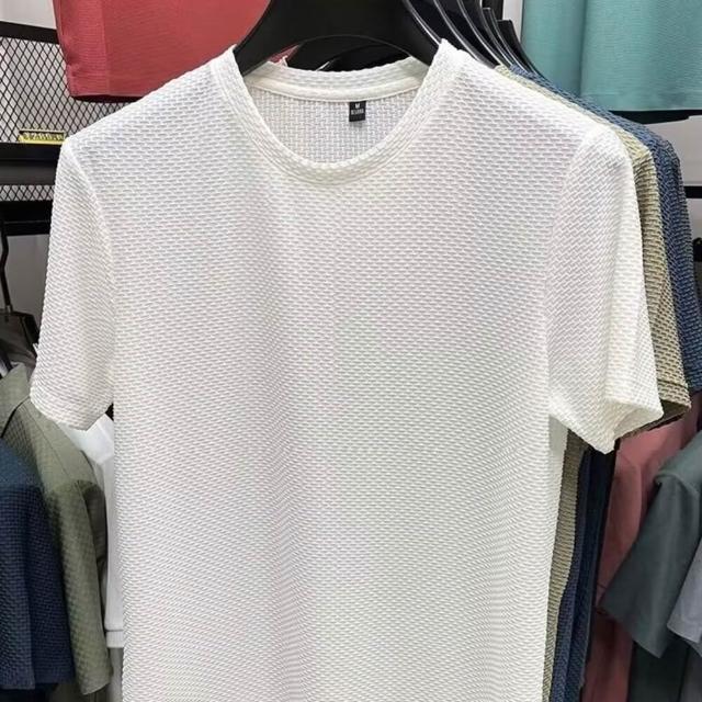 【Uicy】韓版寬鬆舒適紋路短袖上衣 衣服 男裝 t恤 短袖t恤 上 T677
