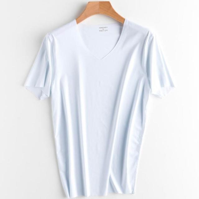 【Uicy】韓版冰絲無痕薄款短袖上衣 衣服男裝t恤短袖t恤上 T577