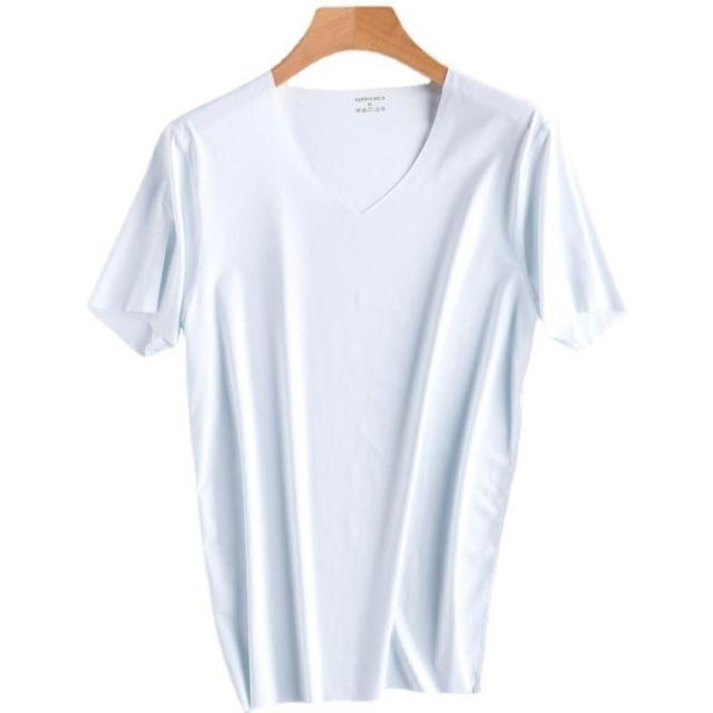 【Uicy】韓版冰絲無痕薄款短袖上衣 衣服男裝t恤短袖t恤上 T577