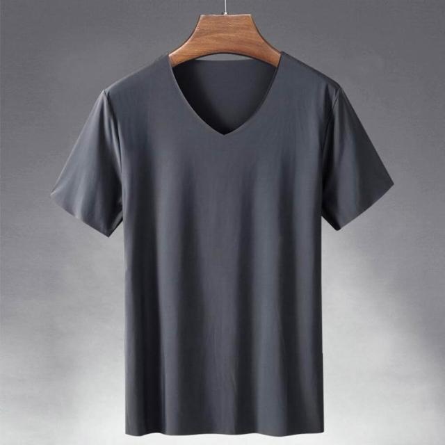 【Uicy】韓版冰絲無痕薄款短袖上衣 衣服男裝t恤短袖t恤上 T577
