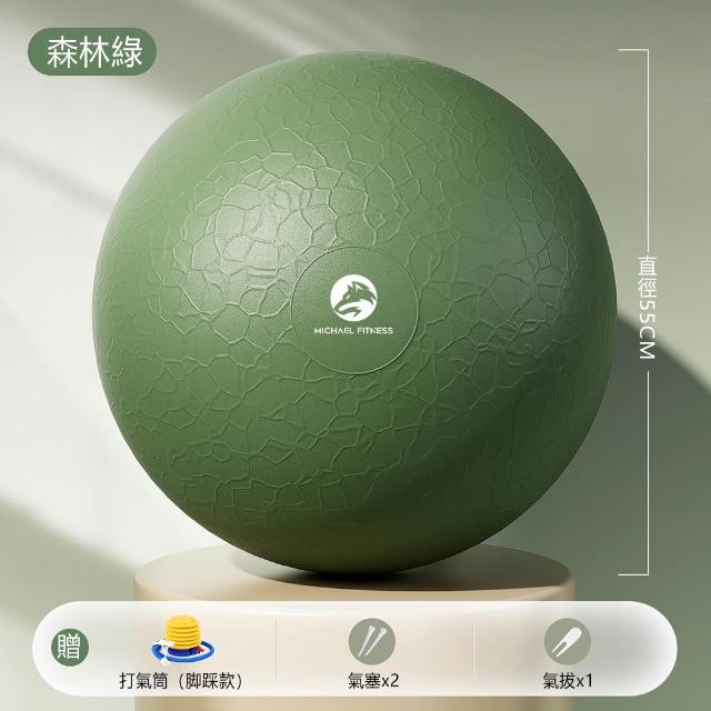 【Michael Fitness 麥克健身】加厚防爆瑜珈球 55cm S號 瑜珈球 抗力球 健身球 核心訓練 居家運動