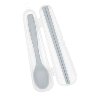 【Silipot】頂級白金矽膠餐具組S(附收納盒)灰色