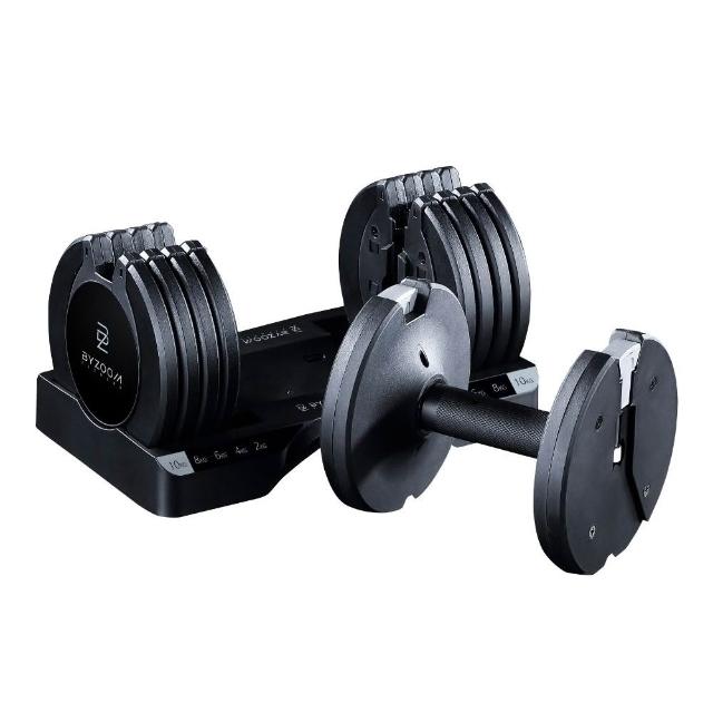【BYZOOM FITNESS】Pure Series 10kg(22lb) 5段重量可調式啞鈴 白/黑二色 單入