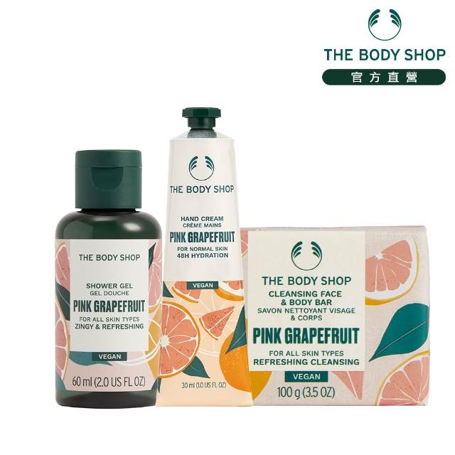 【THE BODY SHOP 美體小舖】純淨果香小資組(潔膚皂100g+護手霜30ml+沐浴膠60ml)