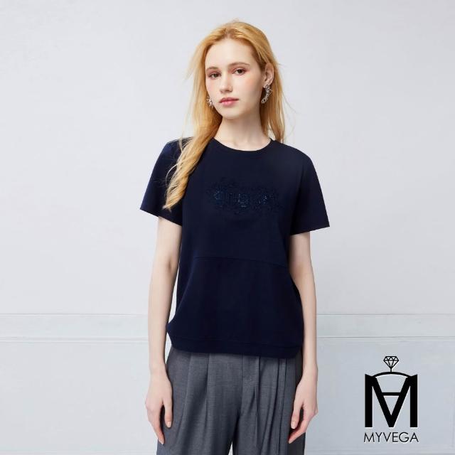 【MYVEGA 麥雪爾】MA涼感嫘縈/莫代爾棉刺繡繭型版上衣-多款任選(日系/女上衣/涼感/短袖)