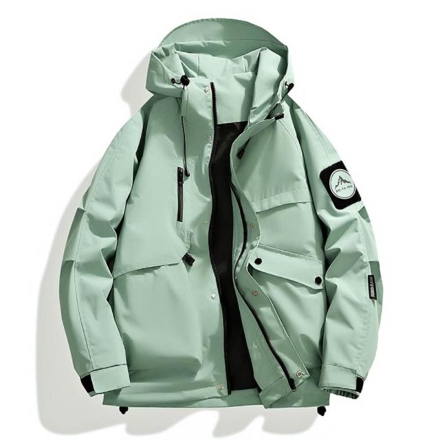 【巴黎精品】現貨限搶 衝鋒衣工裝連帽夾克(春秋薄款機能防風防水透氣衝鋒男外套9色b1a34)