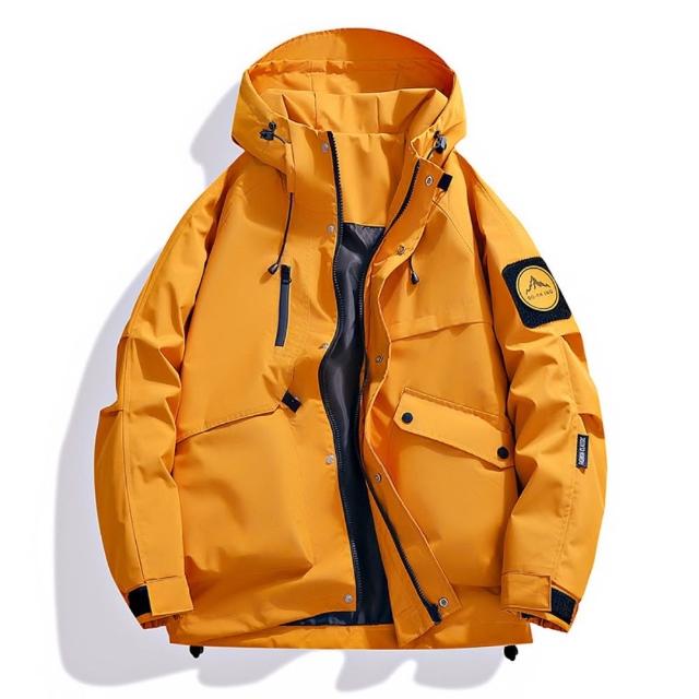 【巴黎精品】買一送一 現貨+預購 衝鋒衣工裝防風防水連帽夾克(春秋薄款機能透氣衝鋒男外套9色b1a34)