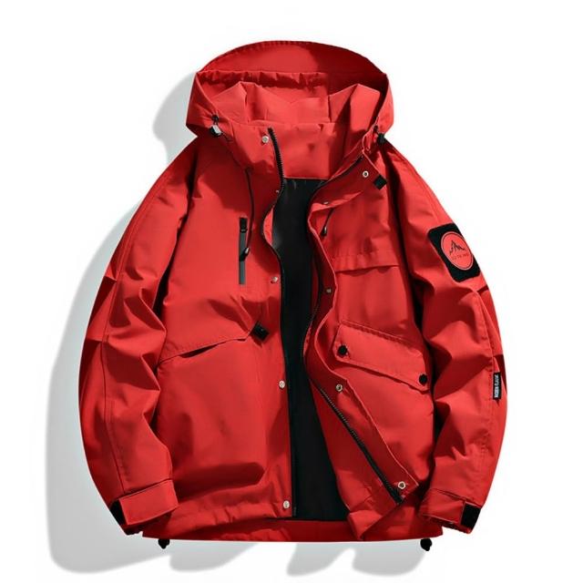 【巴黎精品】買一送一 現貨+預購 衝鋒衣工裝防風防水連帽夾克(春秋薄款機能透氣衝鋒男外套9色b1a34)