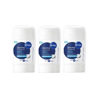 【NIVEA 妮維雅】新品上市★玻尿酸養膚撫紋止汗乳膏50mlx3入(體香膏/腋下美白)
