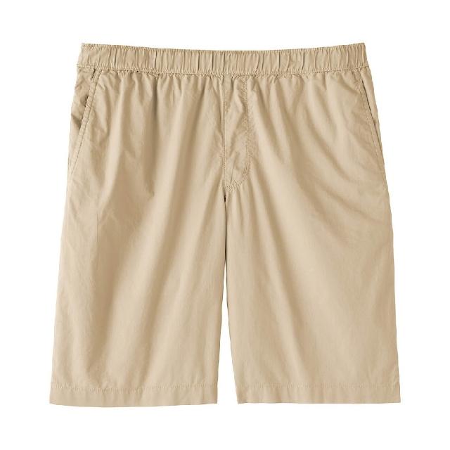 【MUJI 無印良品】男水洗平織布舒適短褲(墨灰/黑色/米色/煙燻粉/卡其綠/煙燻藍/深藍/灰棕)