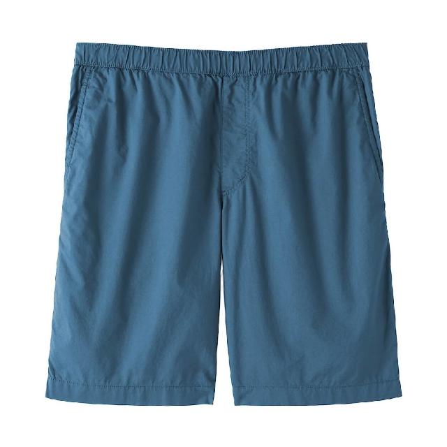 【MUJI 無印良品】男水洗平織布舒適短褲(墨灰/黑色/米色/煙燻粉/卡其綠/煙燻藍/深藍/灰棕)