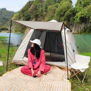 【TAS CAMP】速開帳篷 銀膠防水升級款 215x215cm(開帳篷 快速帳篷 秒開帳篷 四人帳篷 登山帳篷 露營)